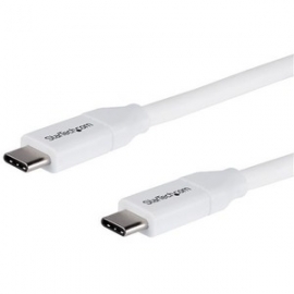Startech Usb C To Usb C Cable - 13 Ft / 4M - 5A Pd - M/ M - White - Usb 2.0 - Usb-If Certified