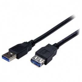Startech 1m Black Superspeed Usb 3.0 Extension Cable A To A - Male To Female Usb 3 Extension Cable