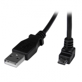 Startech 2m Micro Usb Cable Cord - A To Down Angle Micro B - Down Angled Micro Usb Cable - 1x Usb A