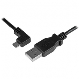 Startech 0.5 M Micro-usb Charge-and-sync Cable M/m - Left-angle Micro-usb - 24 Awg Usbaub50cmla