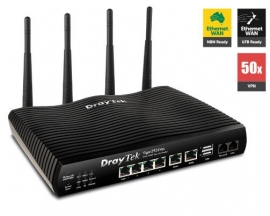 Draytek Dual Gigabit Broadband Firewall Qos Ipv6 Router With 4 X Giga Lans 50 X Vpns 25 X Ssl Vpns