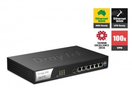 Draytek Dual-wan Broadband Fibre Router With Security Firewall And 100 X Vpn & 50 X Ssl-vpn Tunnels