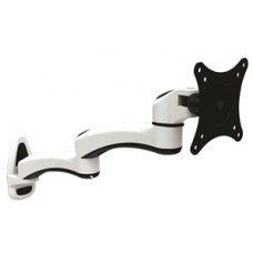 Visionmount Wall Mount Aluminium Single Lcd Monitor With Double Arm Support Up To 27", Tilt -90~+45,