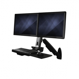 Startech Sit Stand Dual Monitor Arm - For 2 X 24in Monitors - Height Adjustable - Vesa Dual Monitor
