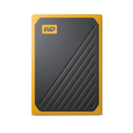 Western Digital Wd My Passport Go Portable Ssd 500Gb Usb 3.0 Speeds Up To 400 Mb/ S Built In Cable Amber Color 3Y Wdbmcg5000Ayt-Wesn