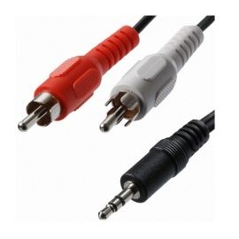 Wicked Wired 2m 3.5mm Male Stereo To Red & White Male Rca Audio Cable Ww-av-35mm-rca2m
