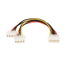 Wicked Wired 30cm Male 4pin Molex To Dual Female 4pin Molex Power Splitter Cable Ww-p-pc3psplit30cm 183063