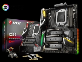 Msi X399 Gaming Pro Carbon Tr4 Amd Threadriper 8 Ddr4 Dimms 128gb Atx Motherboard X399 Gaming