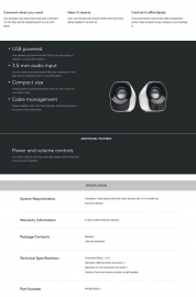 Logitech 980-000514: Logitech Z120 Usb Power Speaker 2.0 Logspkz120